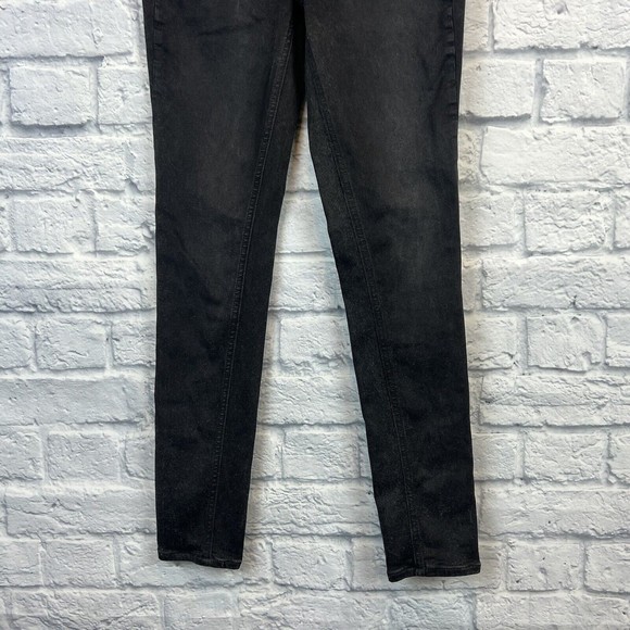 Rag & Bone Women Black Ash Coated Baxter Denim Stretch Jeans Size 26X26 (24X26)‎ - Picture 5 of 15